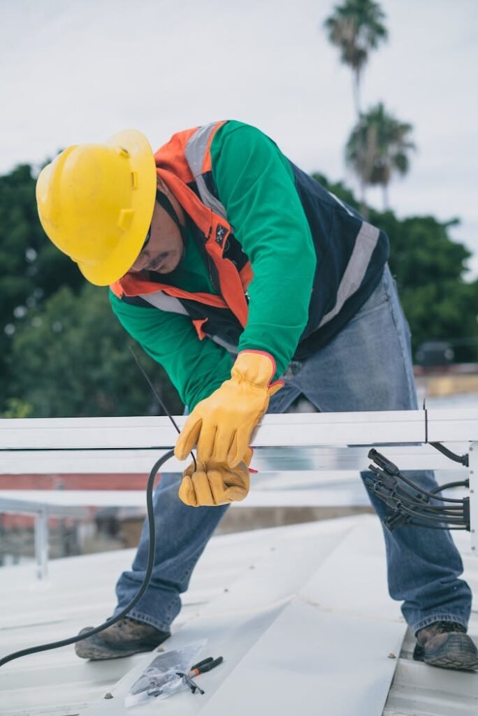 Maintenance Man Working on Site